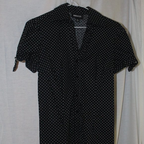 Black with white dots, Bodysuit size 4 - Picture 1 of 6
